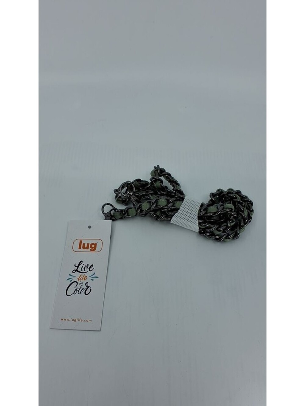 Lug Metal Chain Straps in Sage Green
